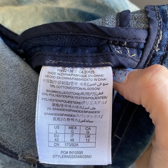 Fantastic retro acid wash or tie dye look guess short sleeve jean jacket size L - Picture 6 of 16